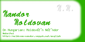 nandor moldovan business card